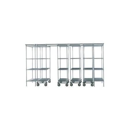 Global Equipment Space-Trac 6 Unit Storage Shelving Poly-Z-Brite 36"W x 18"D x 86"H - 12 ft. 795994